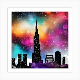 Dubai Skyline 10 Art Print