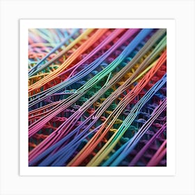 Rainbow Wires 3 Art Print