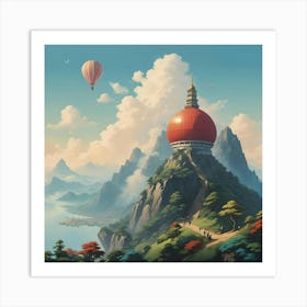 Chinese Temple Art Print