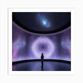 Woman In Space Art Print