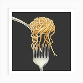 Spaghetti Fork Pasta Art Print Art Print Painti Art Print