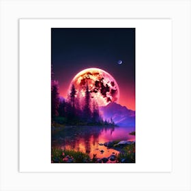 Full Moon In The Sky 2 Art Print