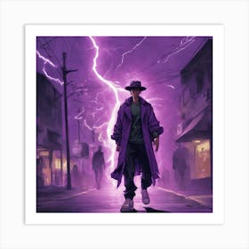 Lightning In The City Art Print