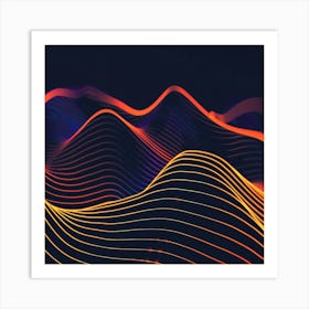 Abstract Wave Pattern 14 Art Print