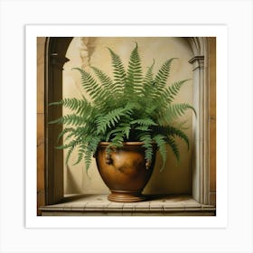 Fern In A Pot 1 Art Print