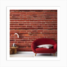 Red Brick Wall 3 Art Print