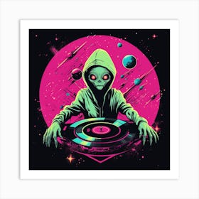 Alien Dj 1 Art Print