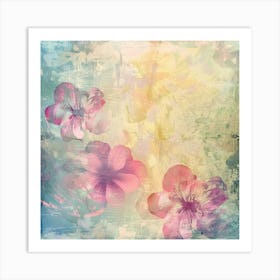 Floral Background Photo Art Print