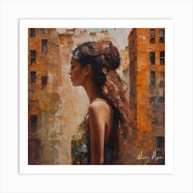 Woman In The City Art Print