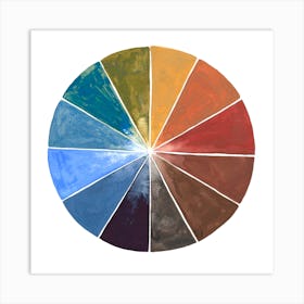 Earth Color Wheel Square Art Print