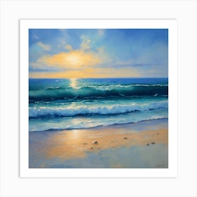 Sunset At The Beach Art Print