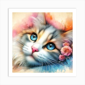 Feline Creative Cat Illustration 100 1 Art Print