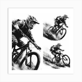 Mountain Biker Art Print