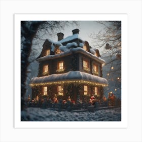 Christmas House 134 Art Print