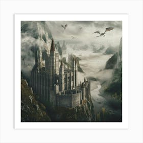 Ancient Castle in the Mountains Art Print