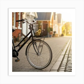 A Photo Of A Bicycle With A Basket There R7ouixvjqpseyxhwjuiw0q Jiyggpycrqmneoxspoqwmw Art Print