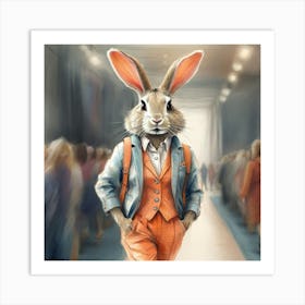 Rabbit In A Suit 12 Art Print