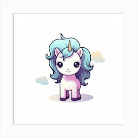 Cute Unicorn 798 Art Print