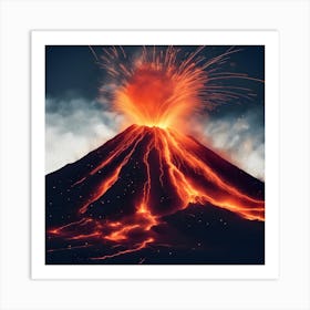 Volcano Eruption 4 Art Print