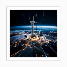 An Abstract Representation Of Britains Telecom Achievements Captured Overseas In Concept Art Its (4) Art Print