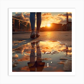 Reflection In A Puddle Art Print