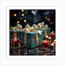 Elegant Christmas Gift Boxes Series022 Art Print