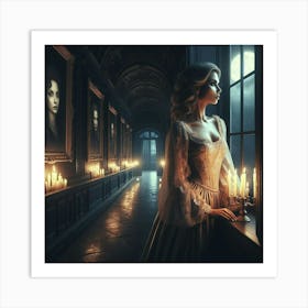 The Woman In The Window Art Print