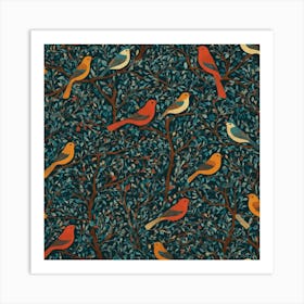 Birds In The Trees Art Print