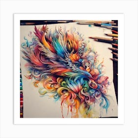 Colorful Phoenix Art Print