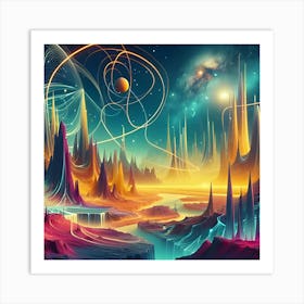 A Surreal Alien Landscape On Another Planet 3 Art Print