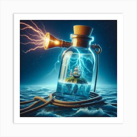 Ship In A Bottle Art Print