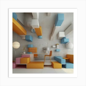 Colorful Living Room 1 Art Print