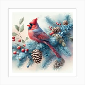 Cardinal Bird Art Print