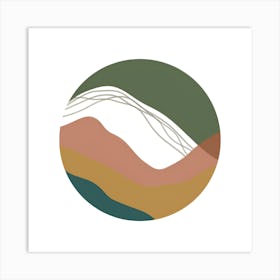 Circle Of Mountains Art Print