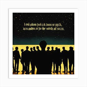 A Person Looks At Other People From The Outside An Art Print