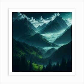 Mountain Landscape Art Print