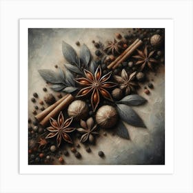 Spices And Herbs Art Print