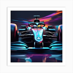 Front Mercedes F1 Car Art Print