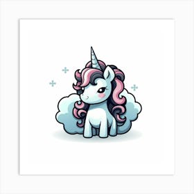 Unicorn On A Cloud 3 Art Print