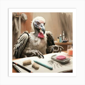 Vulture 3 Art Print