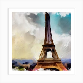 Eiffel Tower Painting Art Print