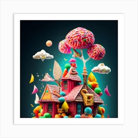 Treehouse of candy 4 Art Print