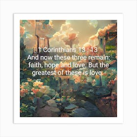 1 Corinthians 13 : 13 Art Print