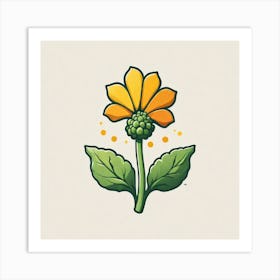 Flower Logo Design Art Print