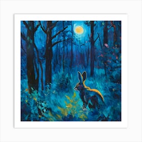 Hare In The Woods Art Print