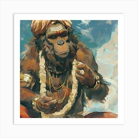 Hanuman Hindu God 2 Art Print