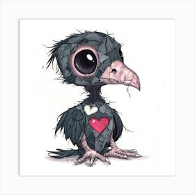 Patchwork Cartoon Baby Vulture 1 Poster