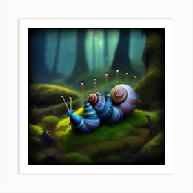 Alien Snails 11 Art Print