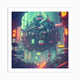 Futuristic City 4 Art Print