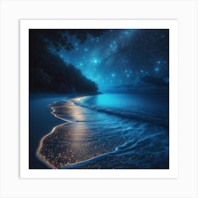 Night On The Beach Art Print